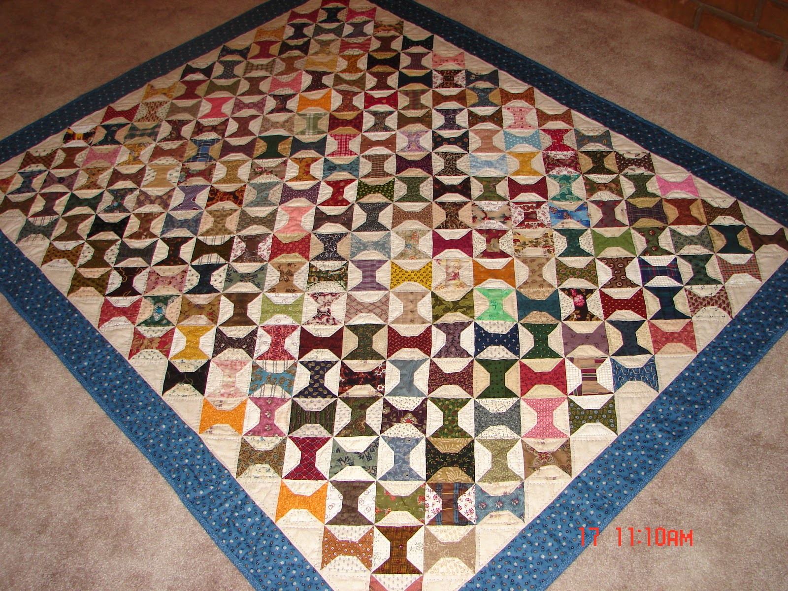 JulieKQuilts Leaders and Enders Spool quilt!