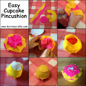 easy felt cupcake pincushion tutorial muslim blog