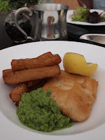 Cod, chips and mushy peas - Pollen, Gardens by the Bay