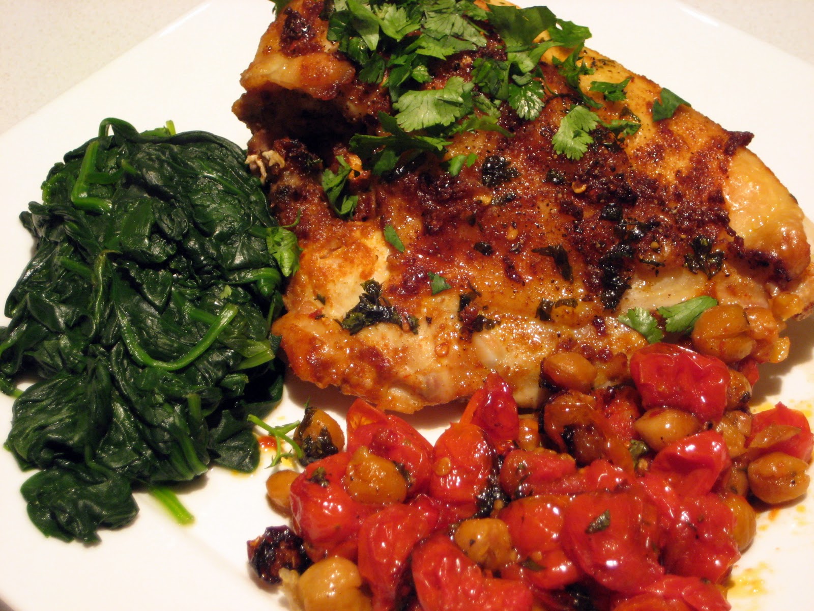 Lexi's Kitchen ROAST CHICKEN BREASTS WITH GARBANZO BEANS, TOMATOES