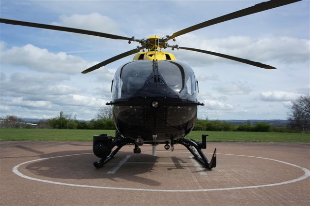 front of helicopter