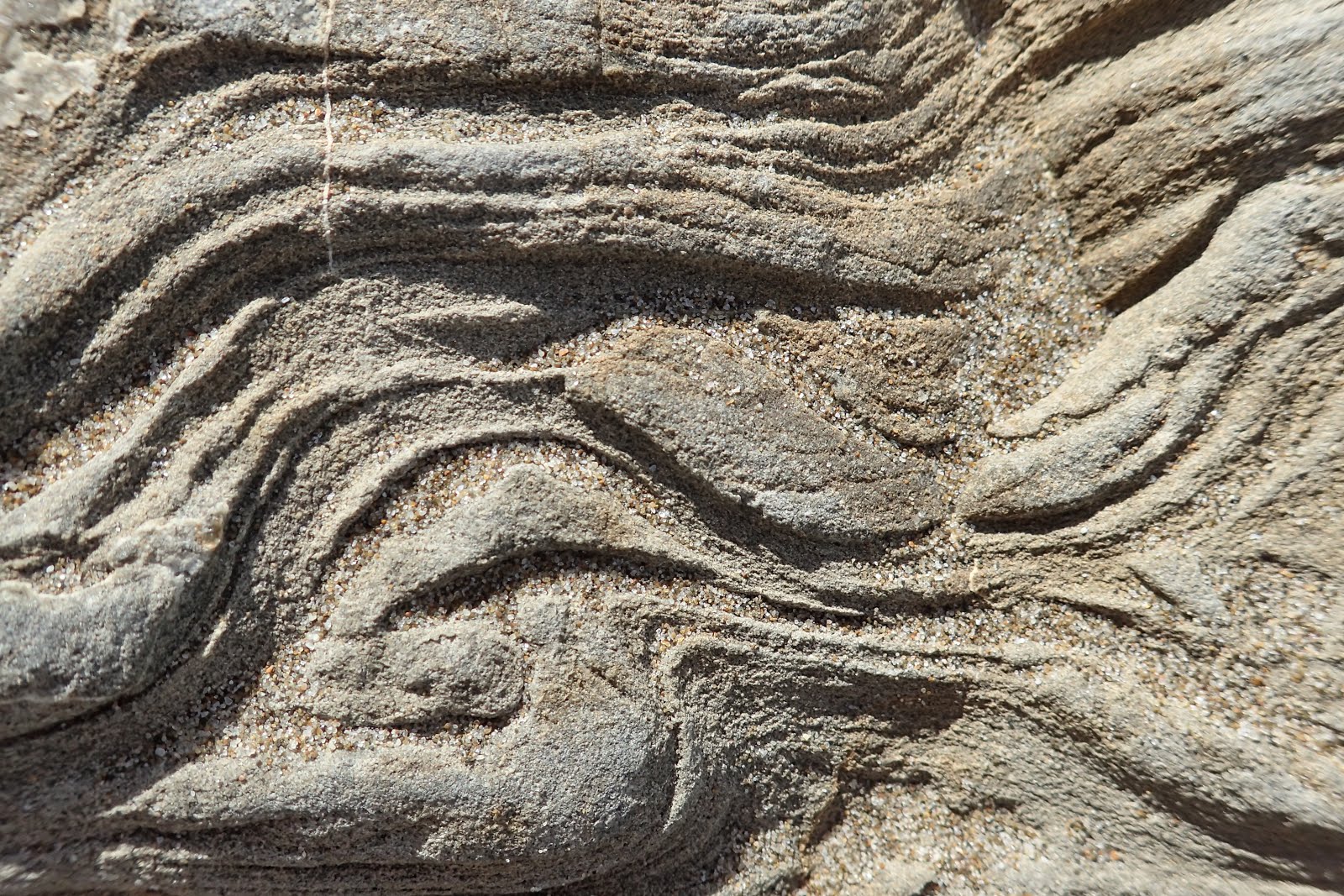 Rock layers on the coast