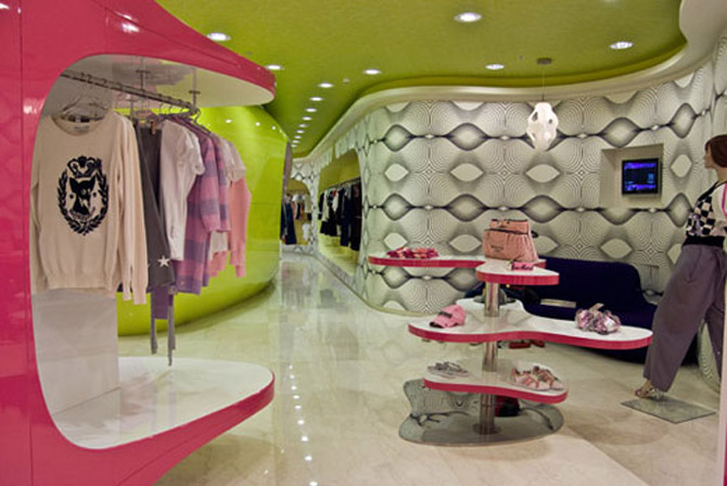 Modern Fashion Store Interior Decorating Colorful Stylish Ideas ...