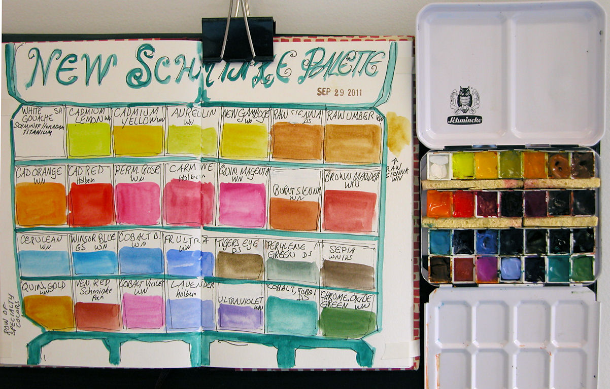 Hudson Valley Sketches My new watercolor palette and layout