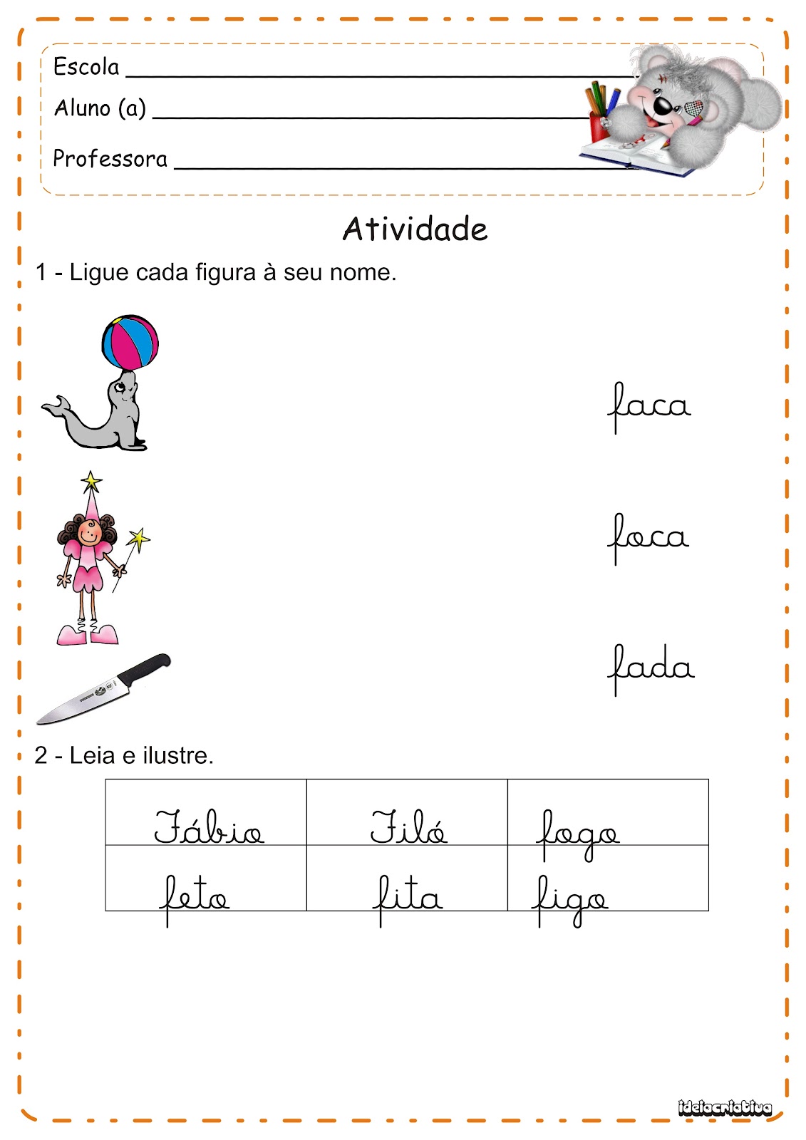 O mundo colorido: Atividades Com Vogais e Consoantes