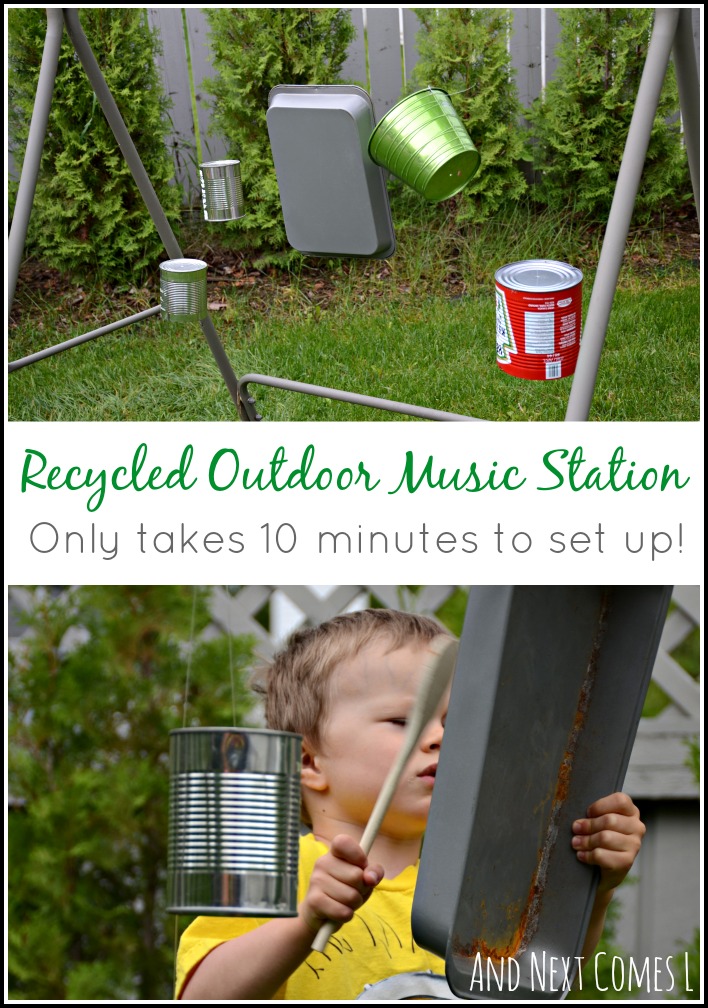 How to Make a DIY Outdoor Music Station for Kids And Next Comes L
