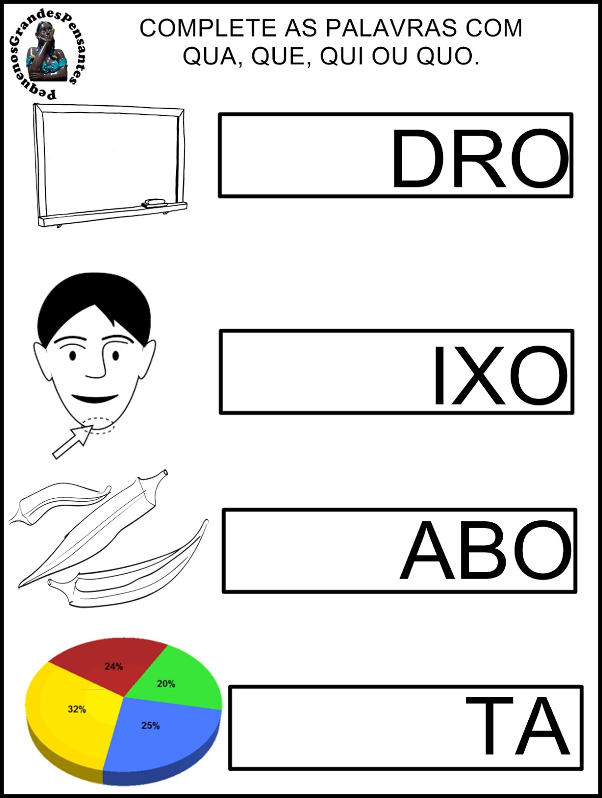 Pequenos Grandes Pensantes. Atividades Inéditas Letra Q