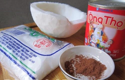 Nguyên liệu làm mứt dừa ca cao Nguyên liệu làm mứt dừa ca cao