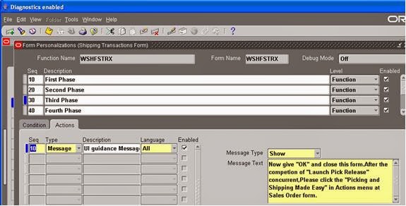 oracle applications sales order booking picking and shipping made i 30 form