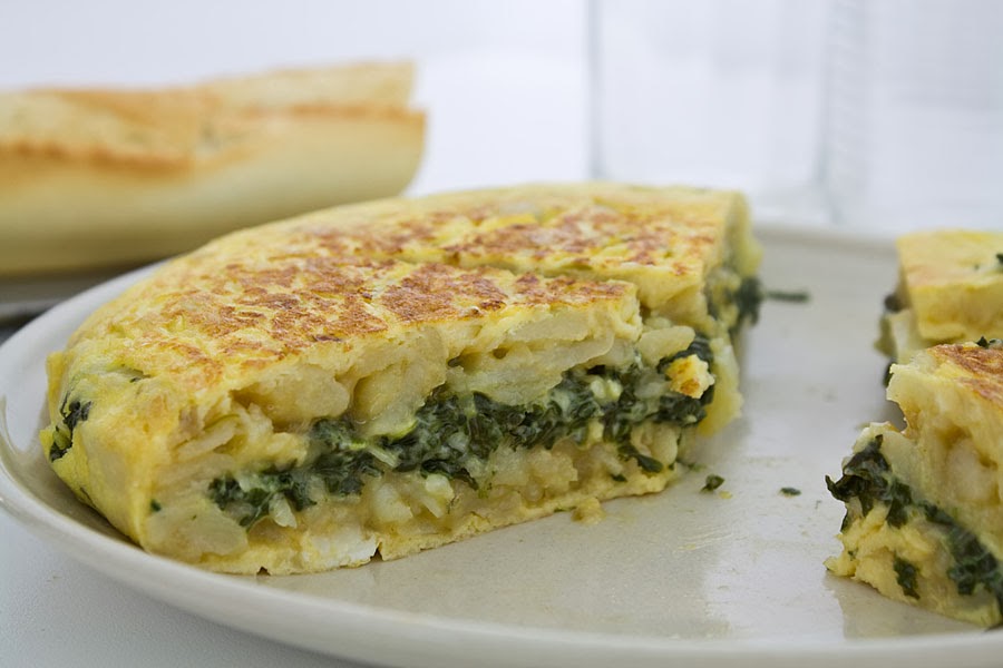 ecocinablog tortilla de patata con espinacas