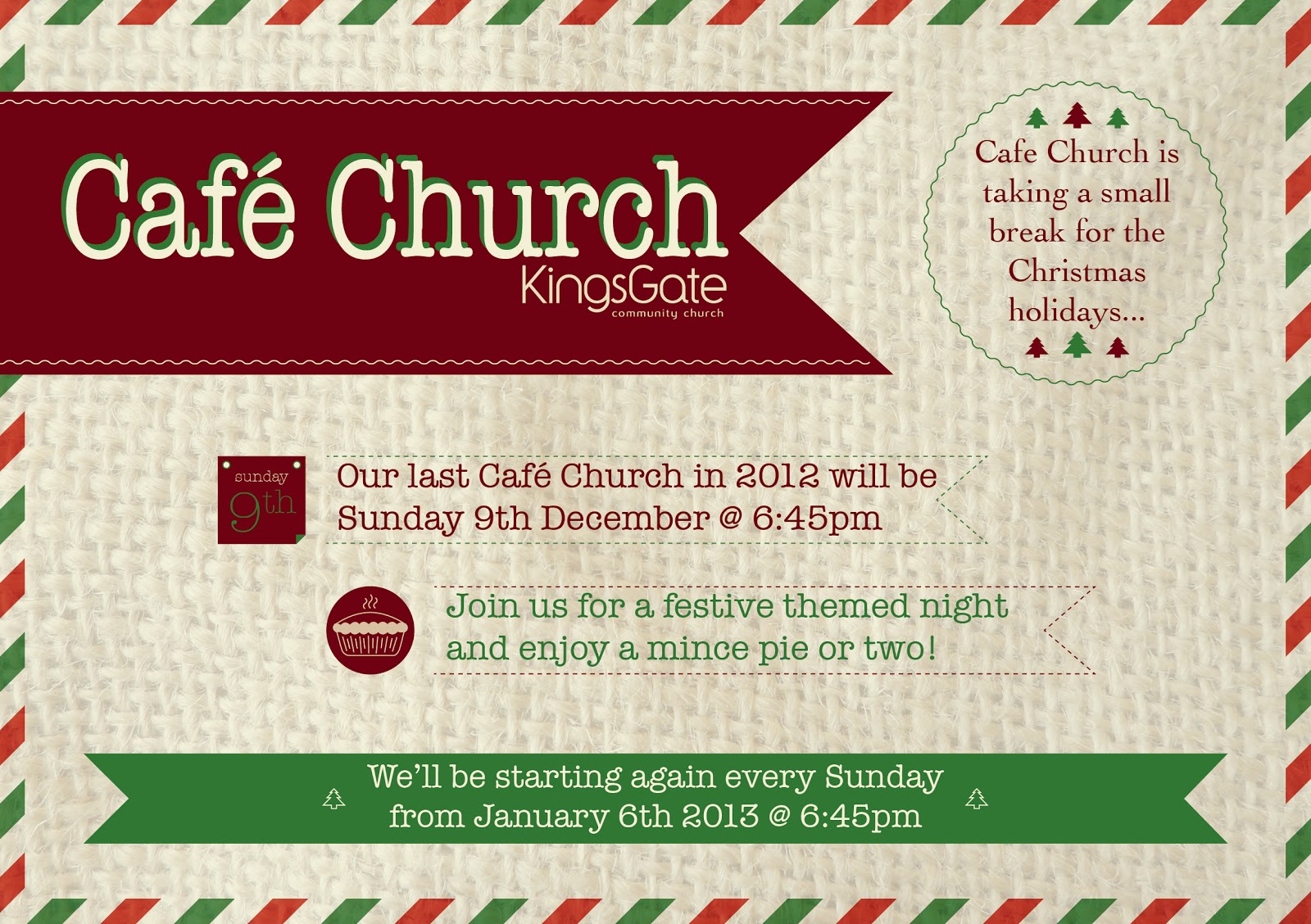 KingsGate Cafe Church Leaflet Louder Graphics