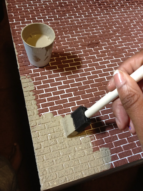 Jocelyn�s Mountfield Dollhouse Painted Brick Exterior of Jocelyn�s Mountfield Dollhouse Painted Brick Exterior of