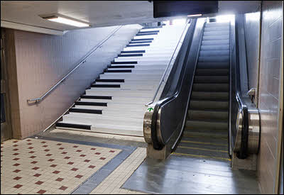 piano escalier