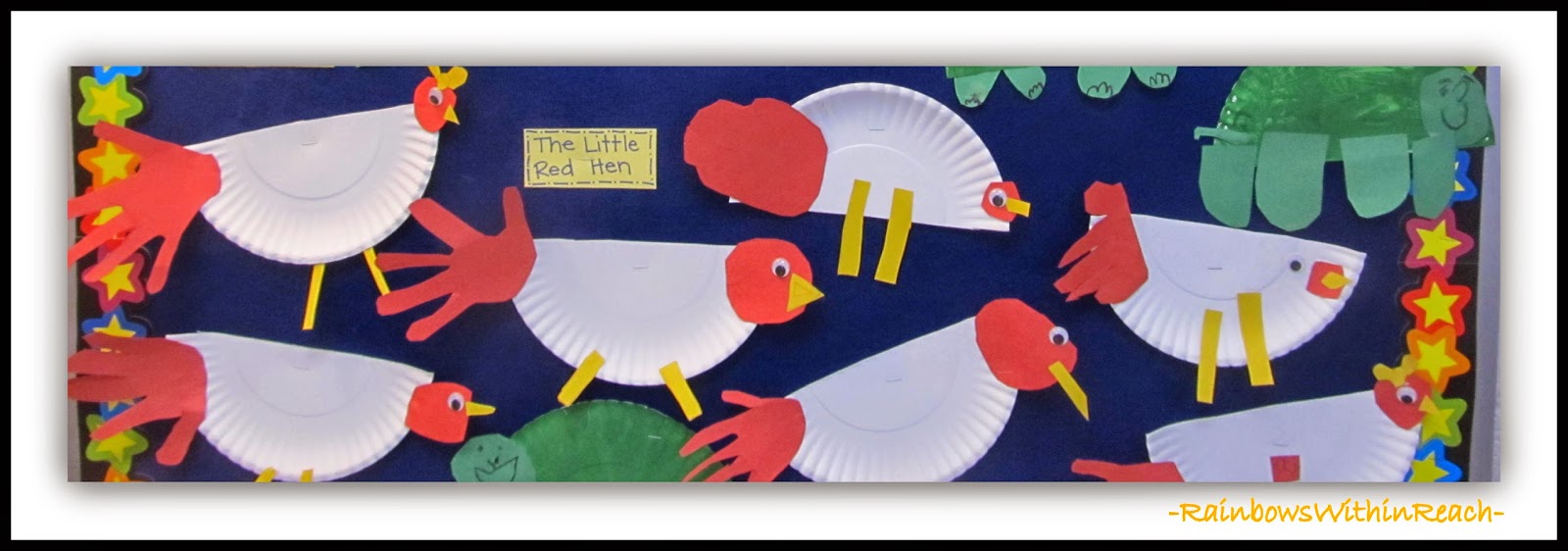 Chickens made with Paper Plate and Cut Hand Print at RainbowsWithinReach Chickens made with Paper Plate and Cut Hand Print at RainbowsWithinReach