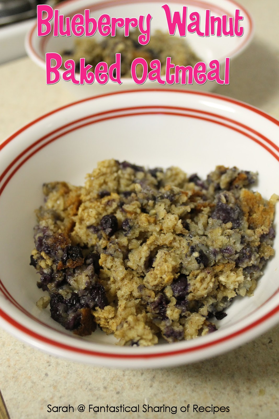 Fantastical Sharing of Recipes Blueberry Walnut Baked Oatmeal