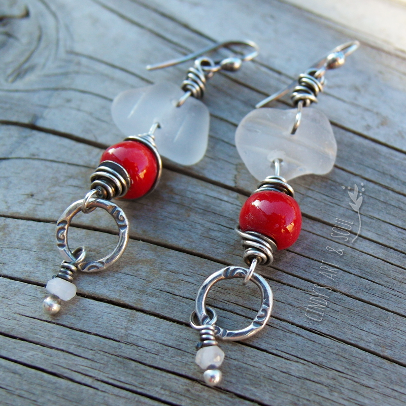 Earrings Everyday Cherry Ice Earrings By Cindys Art and Soul Jewelry
