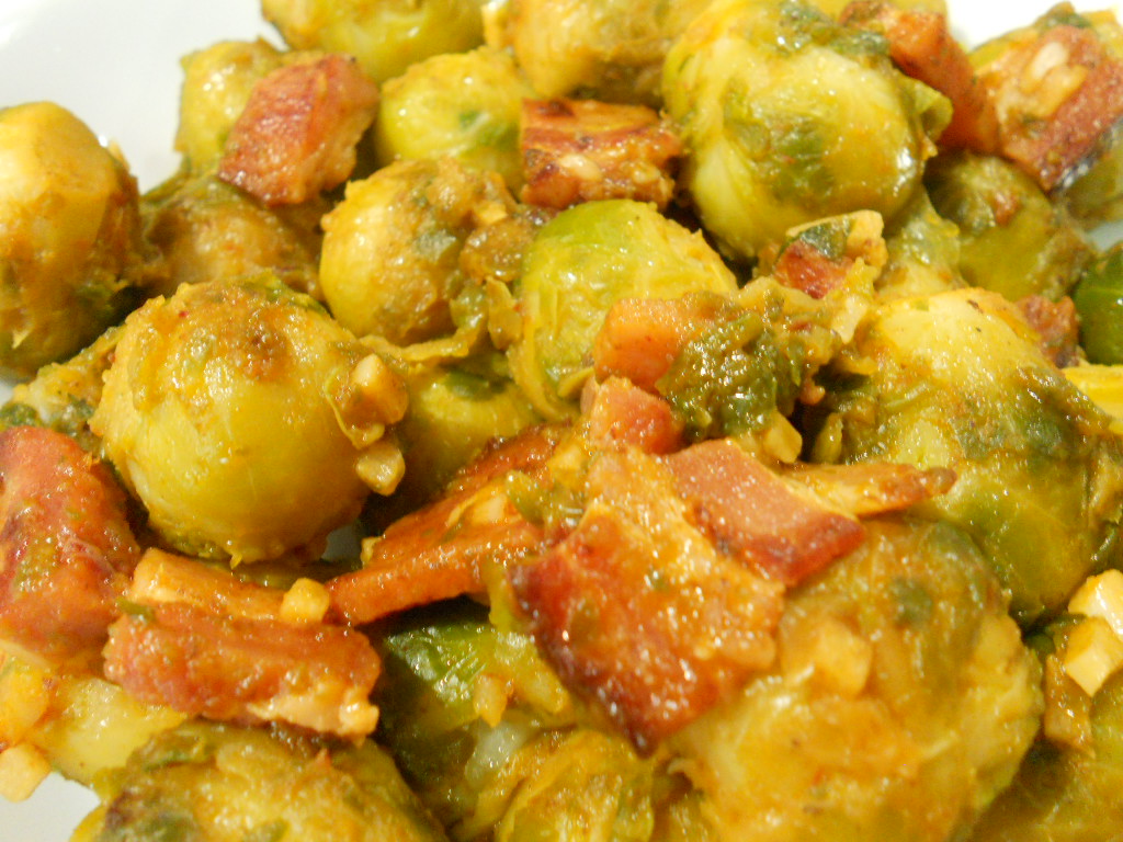 Tachos e Panelas Couves de bruxelas salteadas com bacon