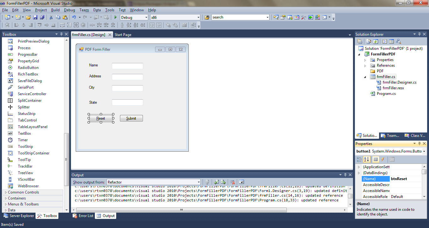 Fun Projects of Various Types Fill PDF forms in C with iTextSharp