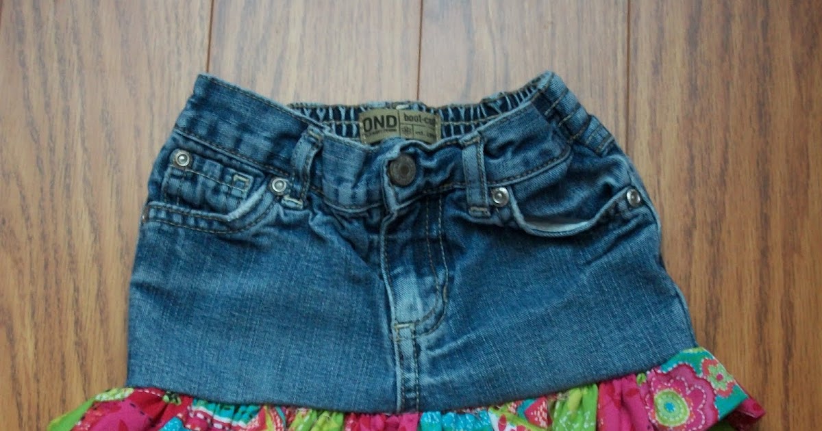 Always Homemade Jean Skirt Repurpose