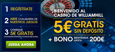 William Hill Bono sin depósito gratis de 5 euros williamhill bono 5 euros gratis sin deposito
