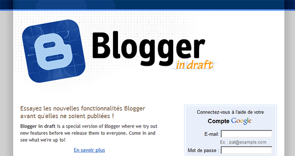 Blogger in Draft Blogger in Draft