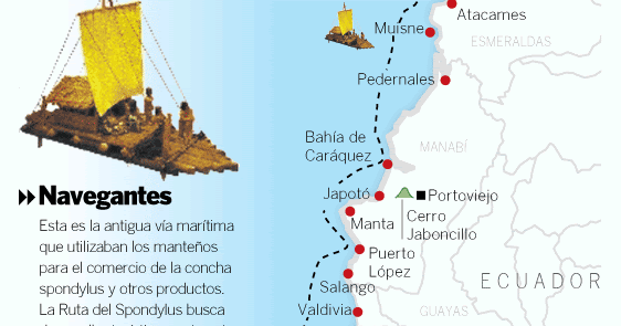 ruta del spondylus dentro del nuevo macro plan de turismo mapa de centro y sudamerica