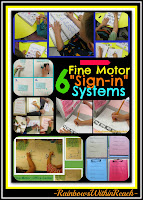 6 Different Fine Motor "Sign-in" Systems from Preschool + Kindergarten (RoundUP via RainbowsWithinReach) photo of: 6 Different Fine Motor "Sign-in" Systems used in Preschool and Kindergarten, fine motor development