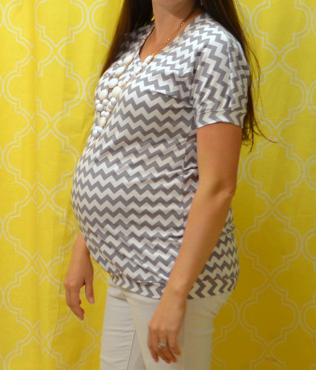 Delilah Shirt Pattern Turned Maternity Shirt A Vision to Remember All