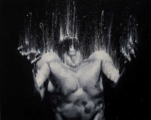 Paolo Troilo pinturas incríveis preto e branco homens em conflito Paolo Troilo pinturas incríveis preto e branco homens em conflito