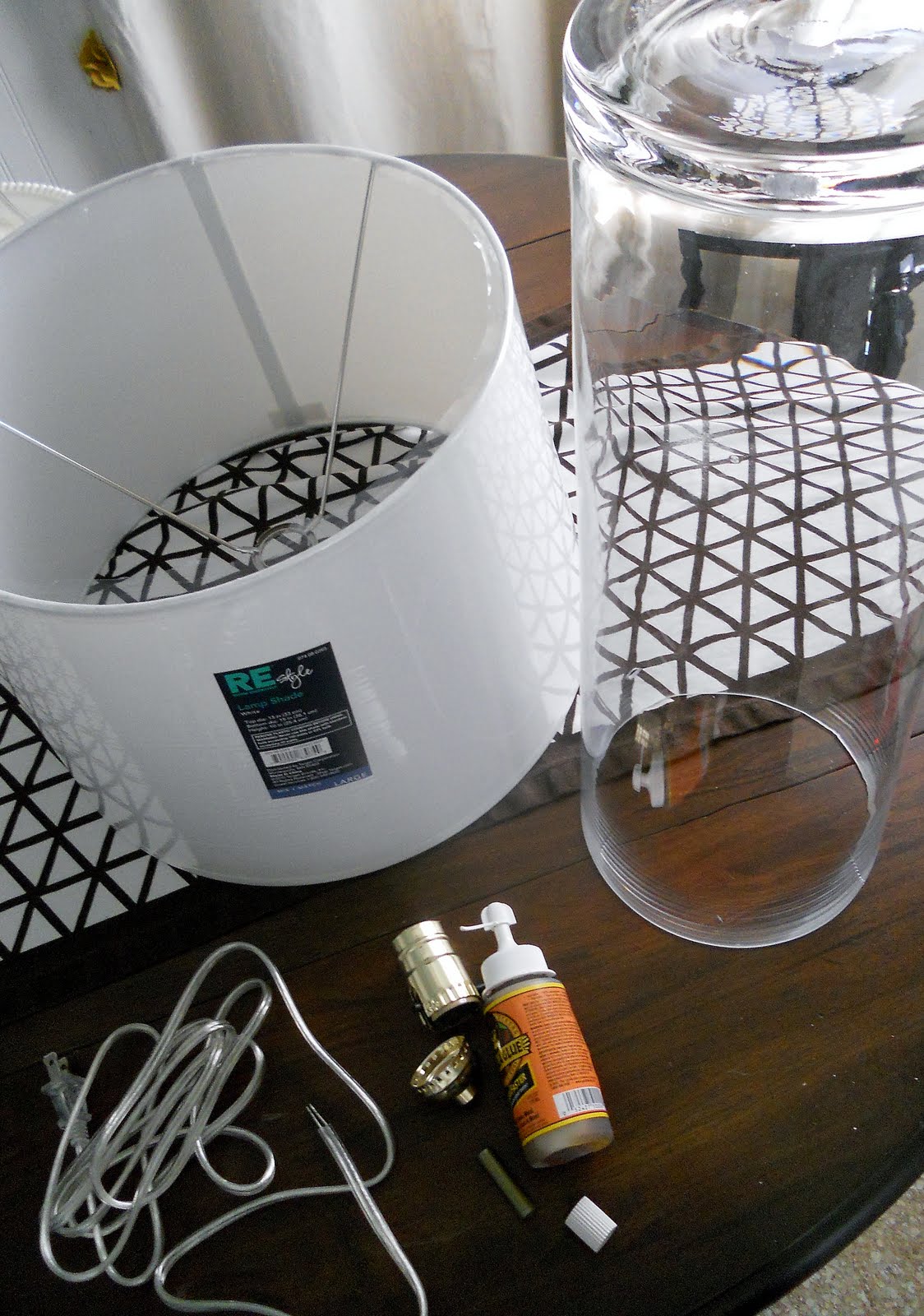 Rocky Bella DIY Clear Glass Lamp