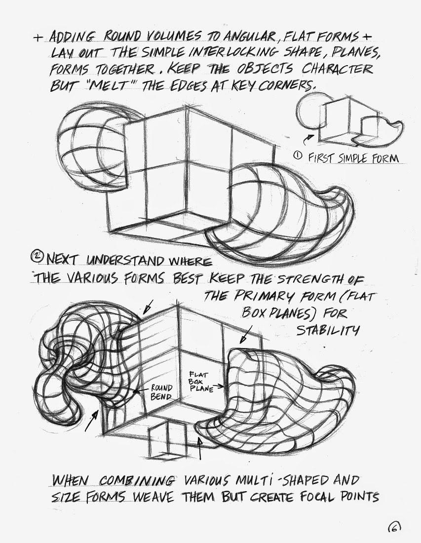 creative form sketching 2015 organic fluid form lines and ellipses combining form for angle