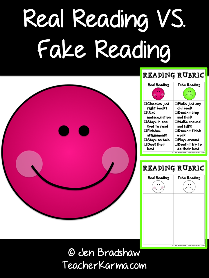 Classroom Freebies Real Reading vs. Fake Reading FREEBIE!