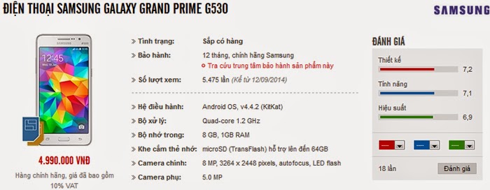 Samsung Galaxy Grand Prime G530 Samsung Galaxy Grand Prime G530