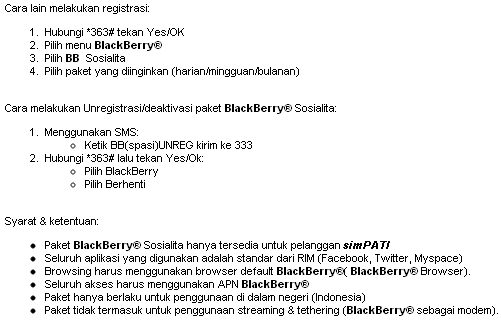 Paket BlackBerry SOSIALITA - www.teknologiz.com Paket BlackBerry SOSIALITA - www.teknologiz.com