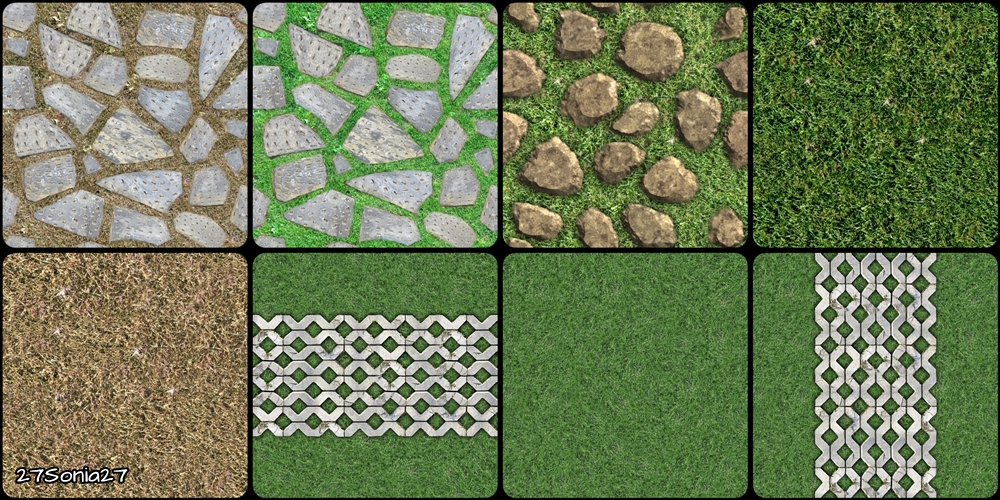 Terrain Paints Grass and Stone
