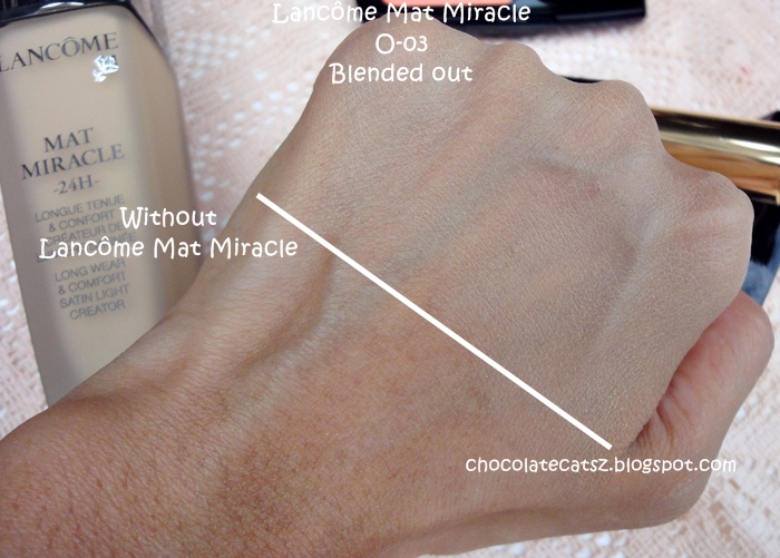 Chocolate Cats Review Lancome Mat Miracle 24h Liquid Foundation