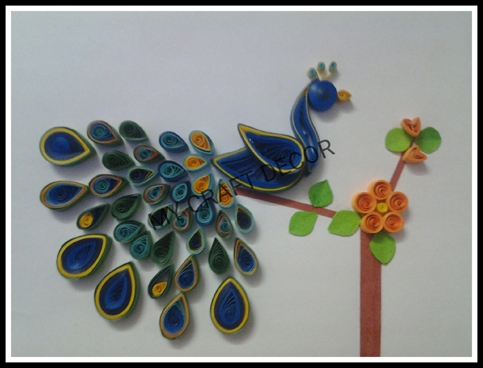 Craft Decor Quilling Peacock