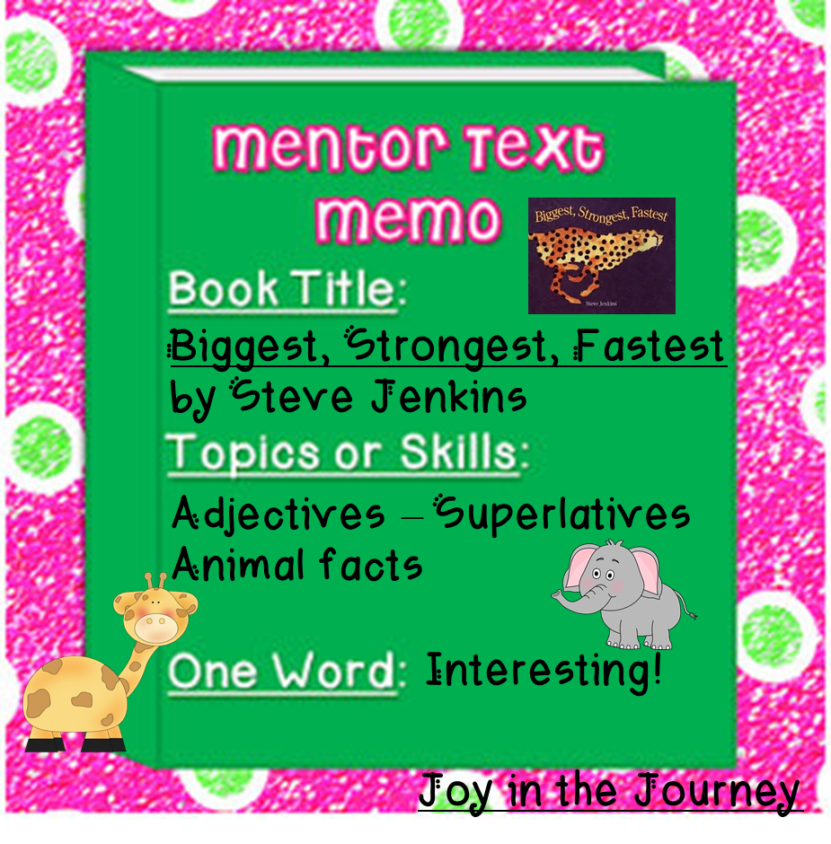 Superlatives Biggest, Strongest, Fastest Joy in the Journey