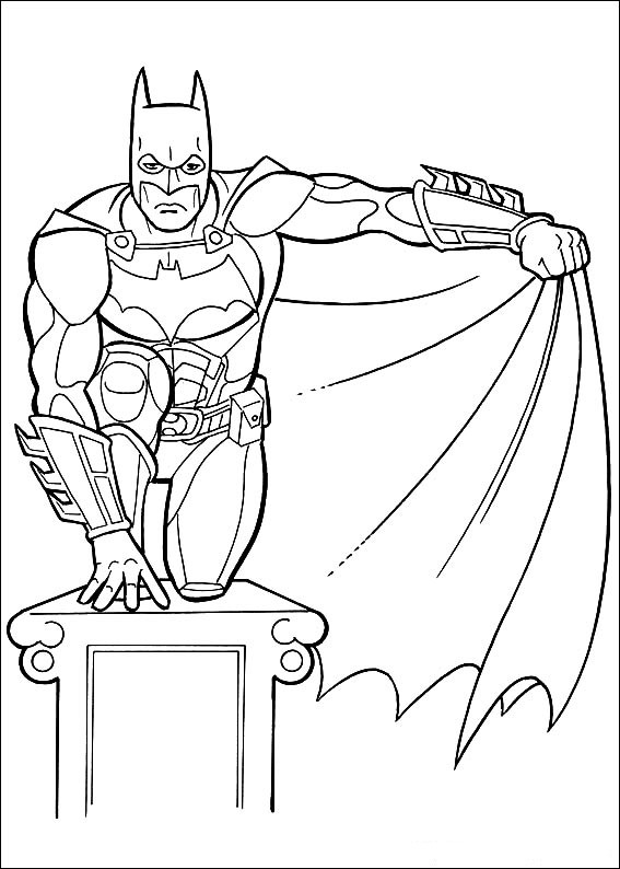Click To Print Batman Running With Cape Coloring Book Page