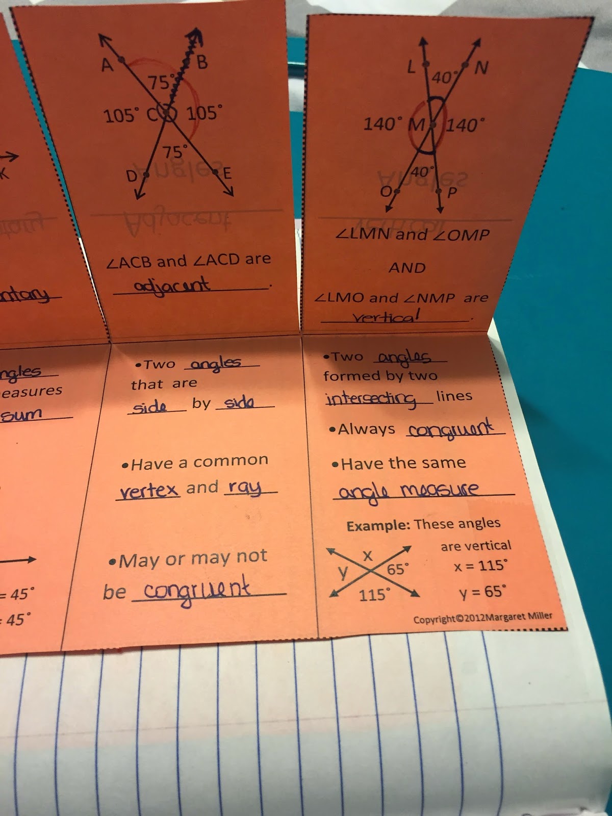 misscalcul8: Geometry Unit 3: Angles and Lines Interactive Notebook