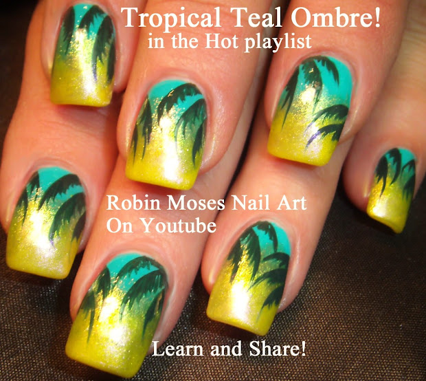 robin moses nail art "teal nails"