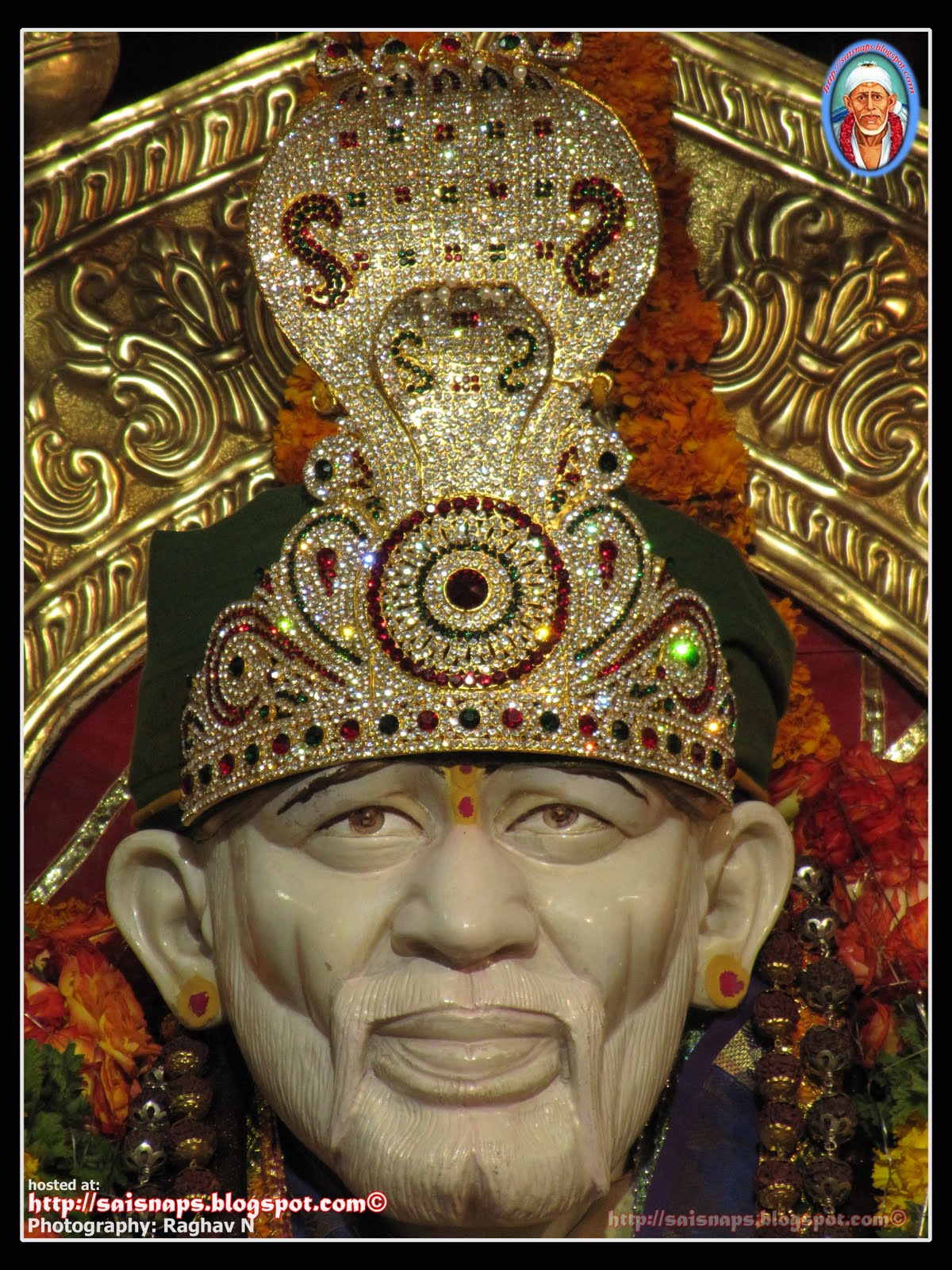 Sai Wallpaper New Year 2013 Alankar at Sri Shirdi Sai Baba Mandir