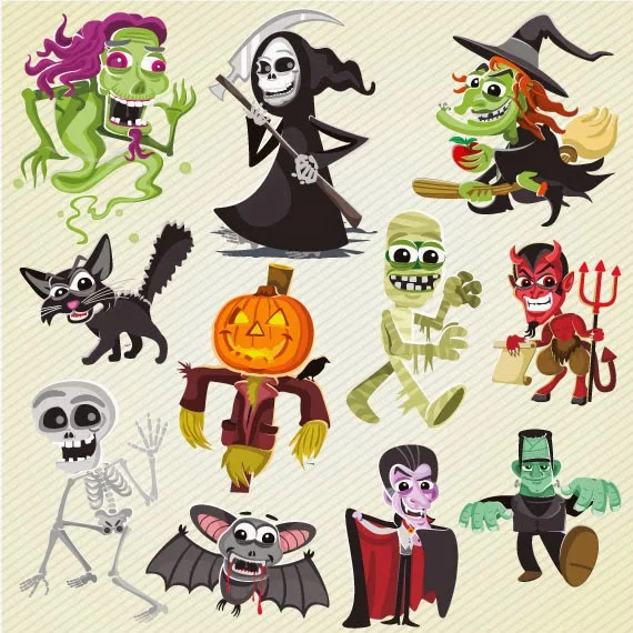 Personajes Cartoon de Halloween