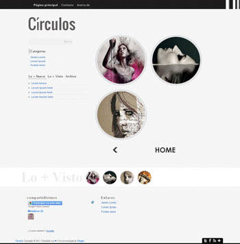Circulos blogger template. blogspot template for photography blogs