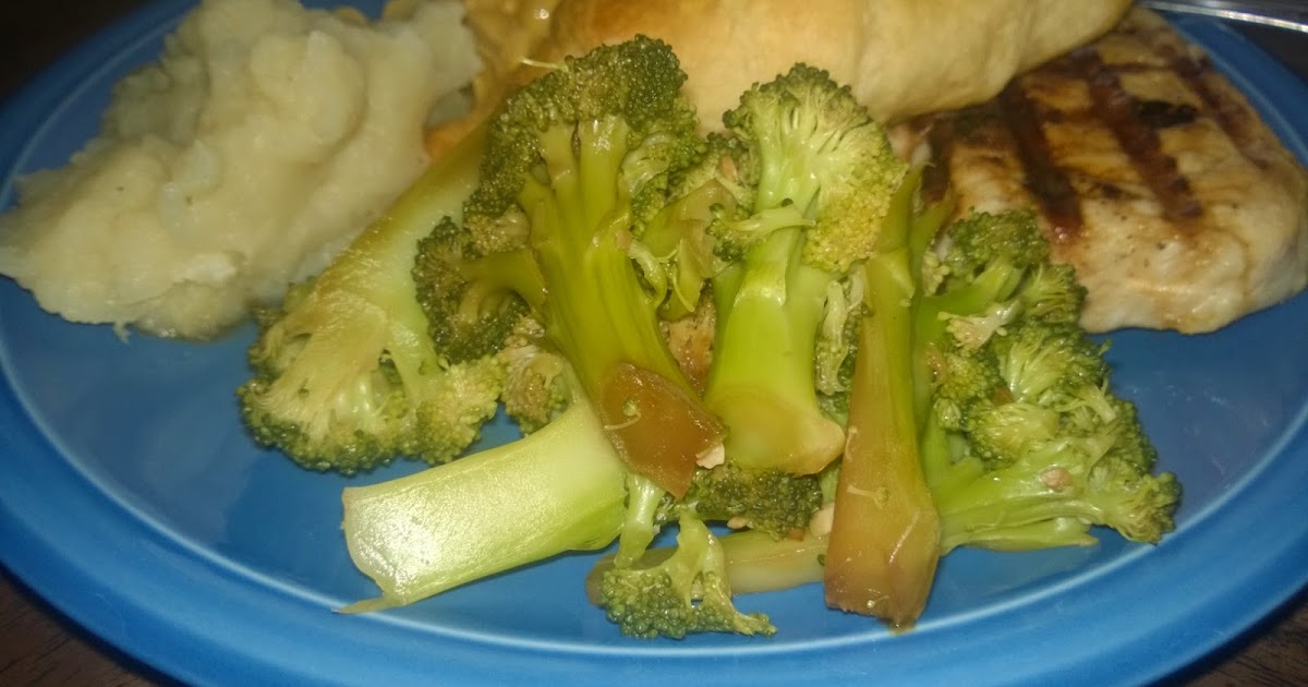 Working Through Naptime Broccoli with Garlic and Soy Sauce