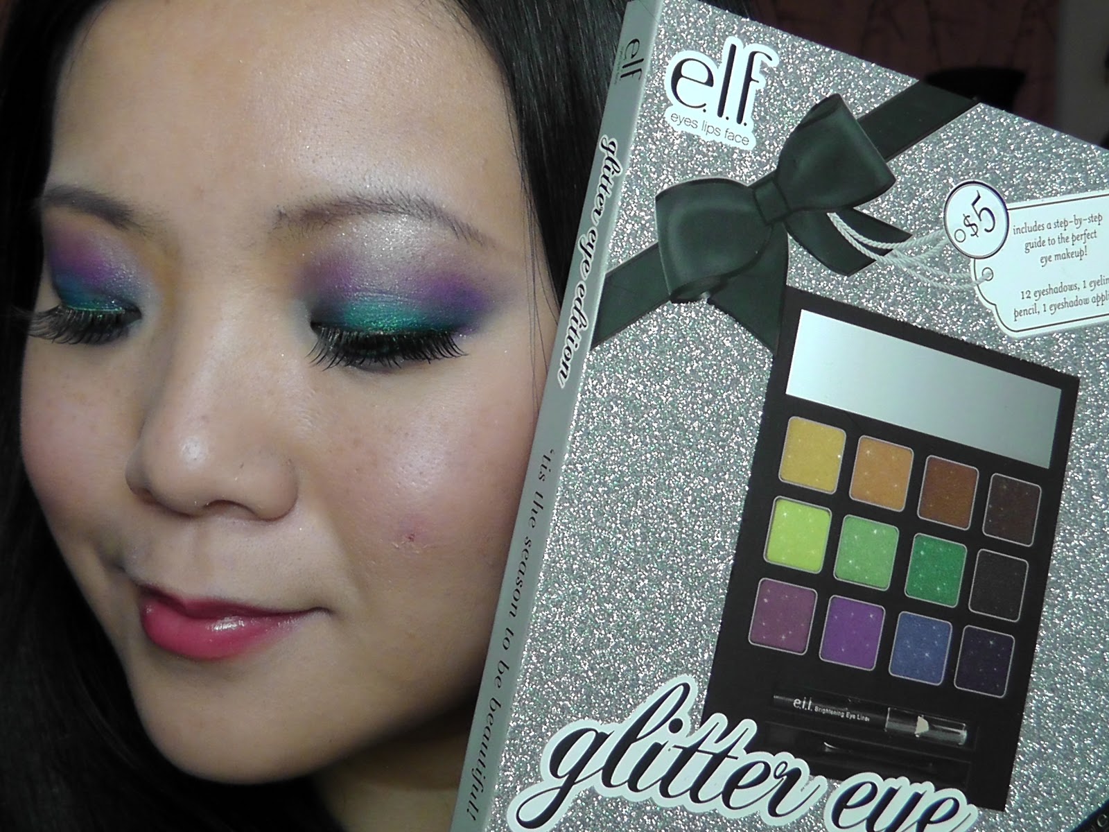 Diva Makeup Queen ELF Glitter Holiday Tutorial