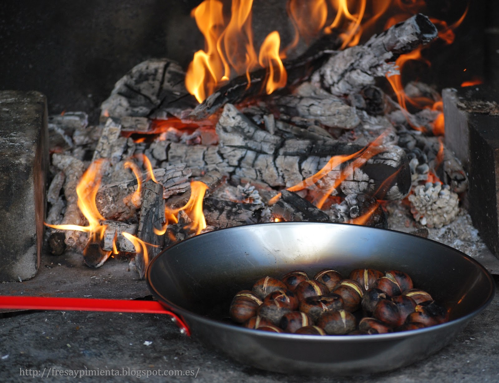 fresa & pimienta: Crema de castañas asadas, setas de temporada y aceite
