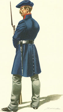 Guardia de honor de D. Carlos con boina azul