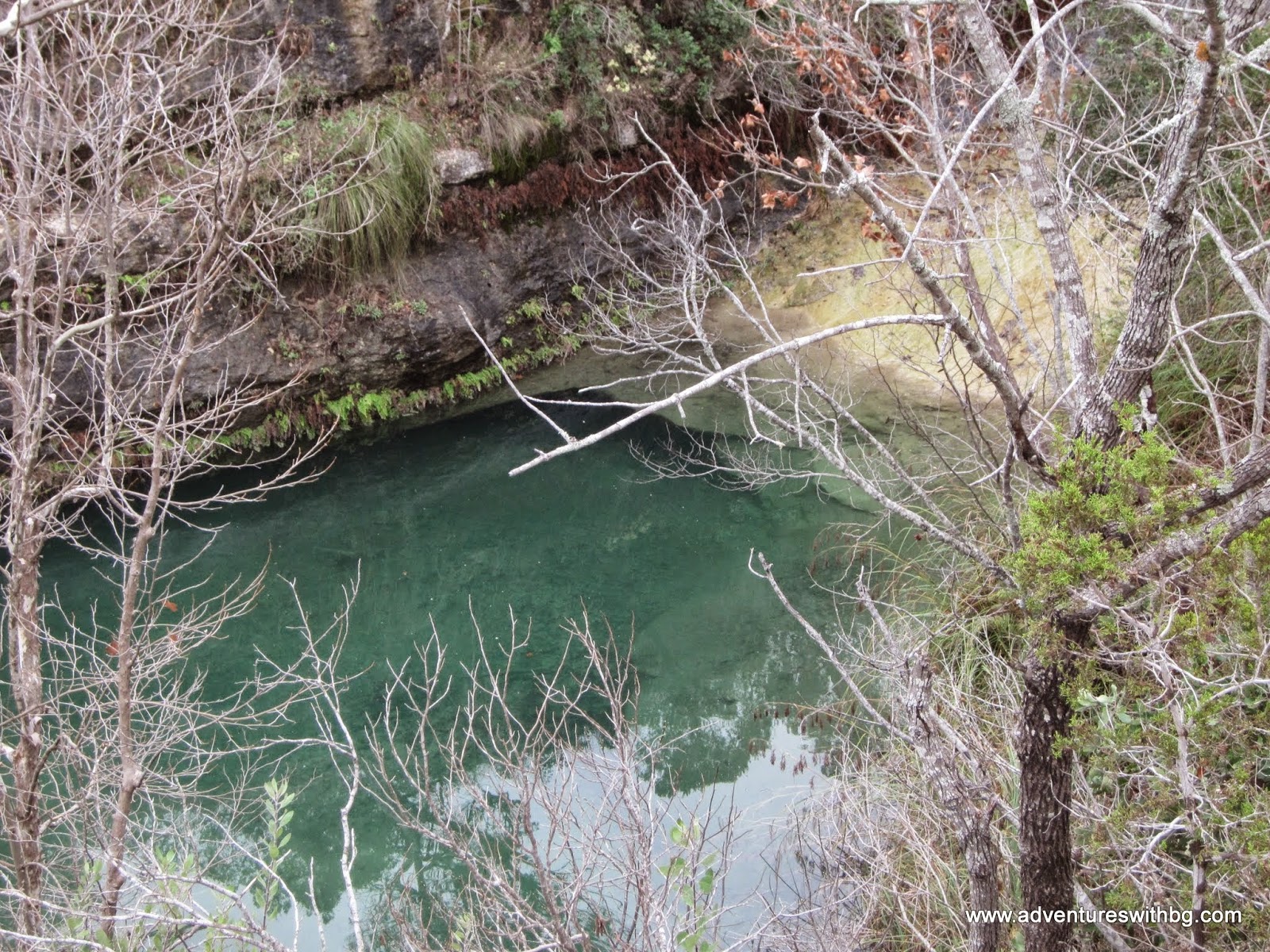A pool filled by a waterfall. Just below the area we ate lunch