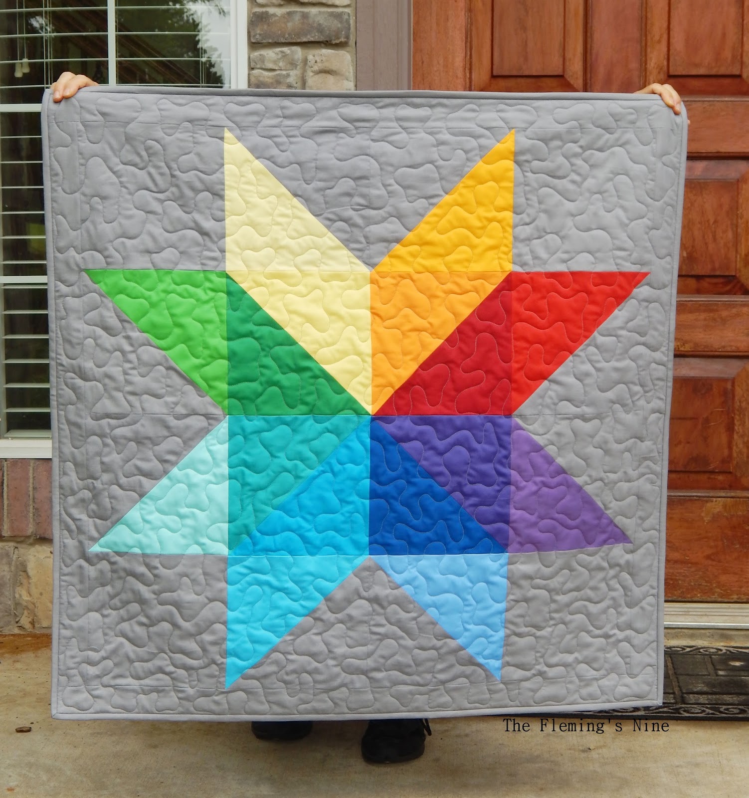 Busy Hands Quilts Custom Rainbow Star Baby Quilt {A Finish + My First